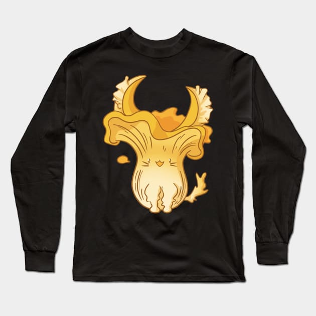 Mushroom Cat - Chanterelle Long Sleeve T-Shirt by Z3phyrwind